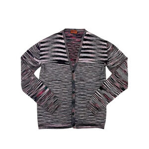 Missoni Men's Space-Dyed Cashmere Wool Cardigan Sweater Multi Italy Men’s 58/XL